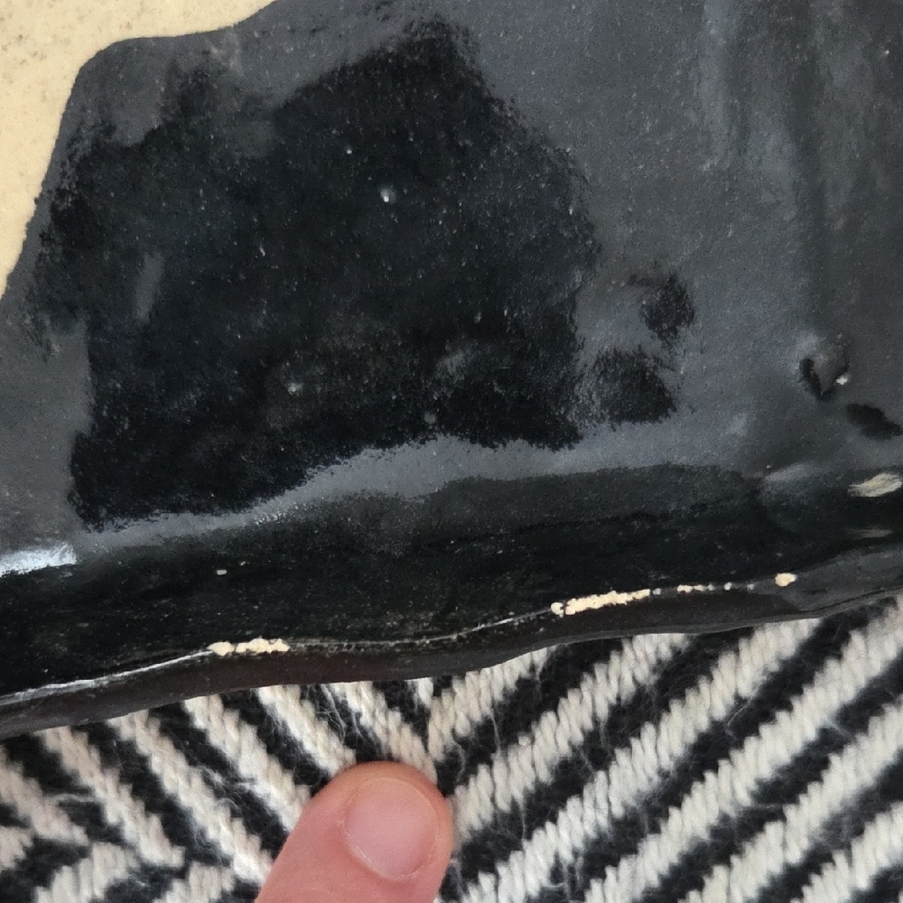😸Black & Cream Snake Folk Art Tray | Signed MV | Brutalist Naïve Style - Picture 8 of 8